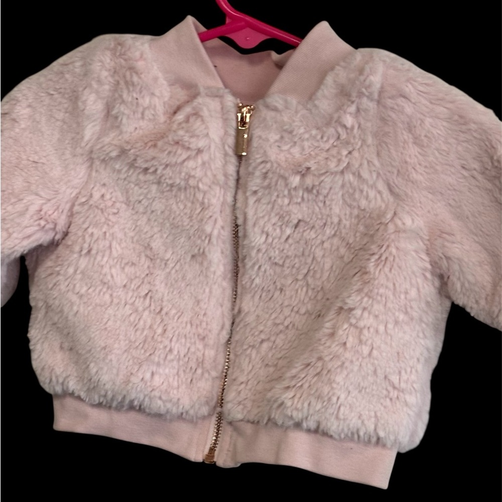 Cat & Jack Fuzzy Pink Kids Puffer Jacket